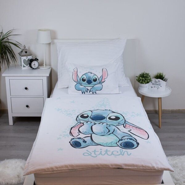 Lenzuolo per culla in cotone bianco 100x135 cm Lilo and Stitch "White Star" - Jerry Fabrics