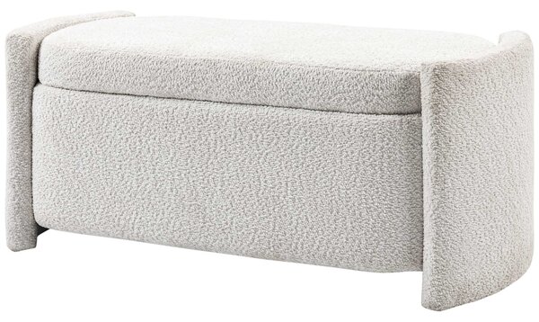 HOMCOM Panchina con Spazio di Archiviazione Panca per Corridoio, Imbottita, 105 cm x 44 cm x 45,5 cm. Crema/Beige