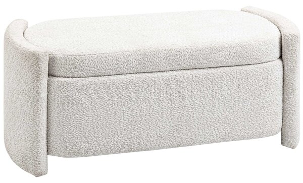 HOMCOM Panchina con Spazio di Archiviazione Panca per Corridoio, Imbottita, 105 cm x 44 cm x 45,5 cm. Crema/Beige