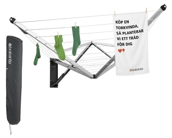 Stendino da giardino da parete WallFix 24m – Brabantia