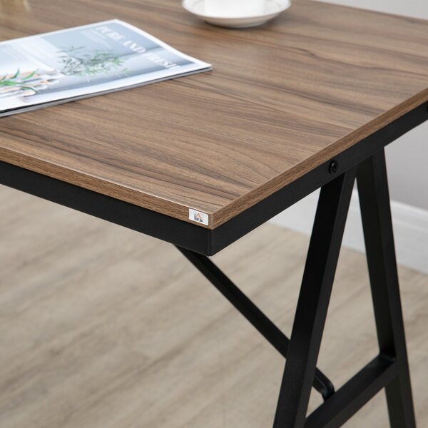 HOMCOM Set da bar con sgabelli dal design industriale, imbottitura a bottoni, 120 cm x 60 cm x 91 cm, Grigio chiaro