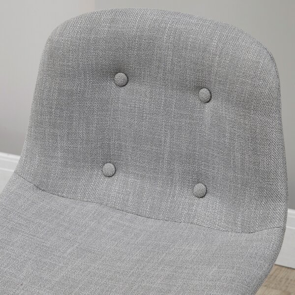 HOMCOM Set da bar con sgabelli dal design industriale, imbottitura a bottoni, 120 cm x 60 cm x 91 cm, Grigio chiaro