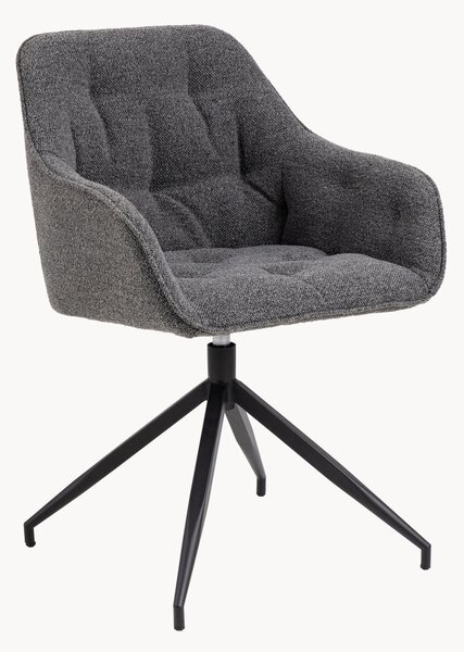 Sedia girevole in bouclé Brooke