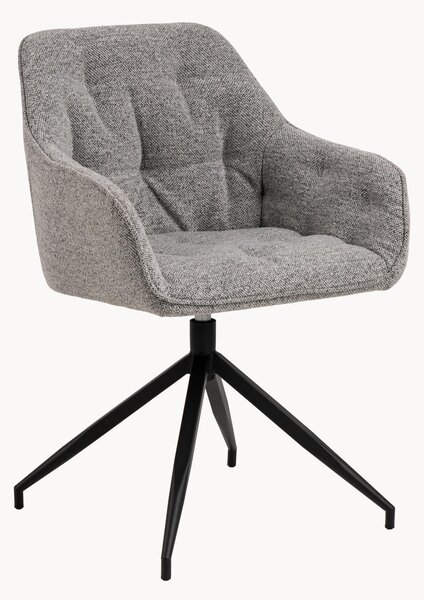 Sedia girevole in bouclé Brooke