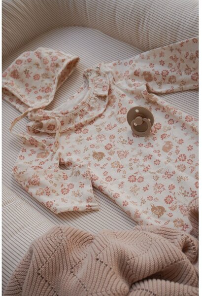Coperta per bambini beige in cotone organico lavorata a maglia 80x100 cm Almond – Cam Cam Copenhagen