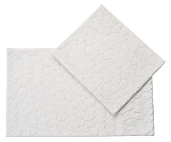Set di tappetini per il bagno color crema 2 pz 60x100 cm Rabbit – Foutastic