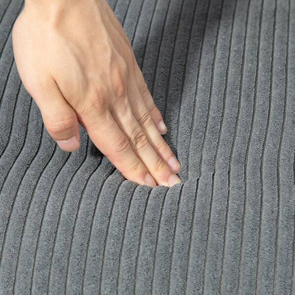 HOMCOM Divano a Due Posti Imbottito in Legno, Tessuto Effetto Velluto, Schiuma, 117 x 56,5 x 77 cm, Grigio