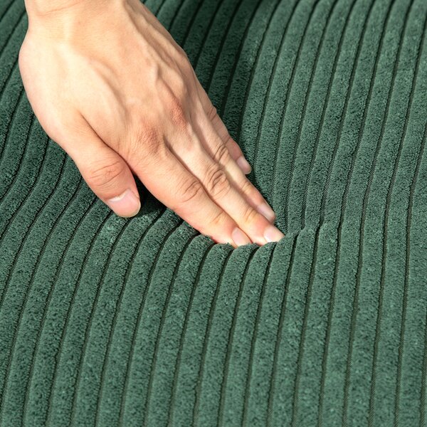 HOMCOM Divano a Due Posti Imbottito, Legno, Tessuto in Poliestere Vellutato, Schiuma, 117 x 56,5 x 77 cm, Verde