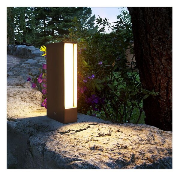 TWIN PALETTO IN 2 MISURE BI-EMISSIONE ANTRACITE O RUGGINE LED LUCE 3000K IP65 ANTI SALSEDINE