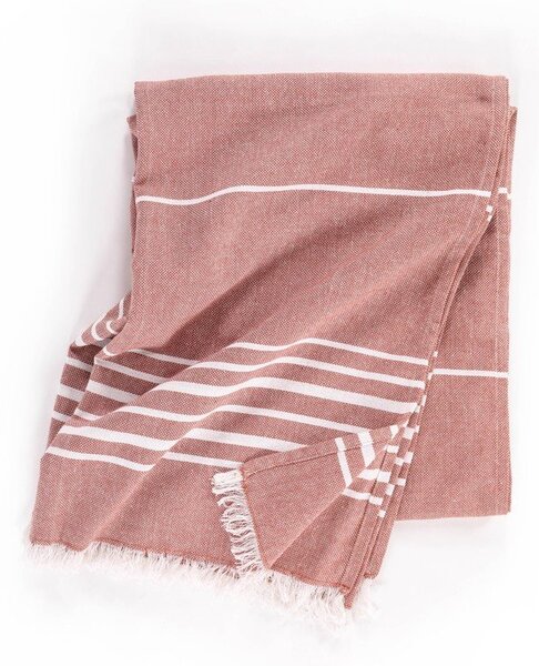 Coperta color terracotta in cotone 150x200 cm Solene – Tiseco Home Studio