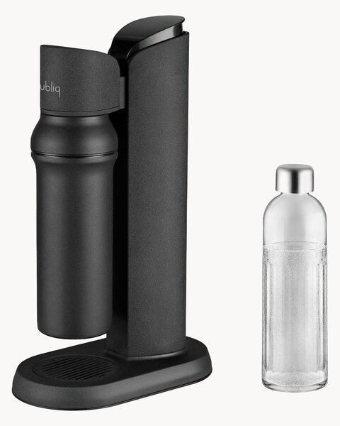 Gasatore in acciaio inossidabile con bottiglia in vetro glass