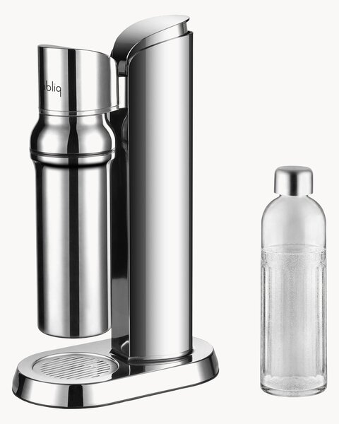 Gasatore in acciaio inossidabile con bottiglia in vetro glass