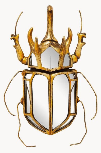 Decorazione da parete fatta a mano con specchio Beetle