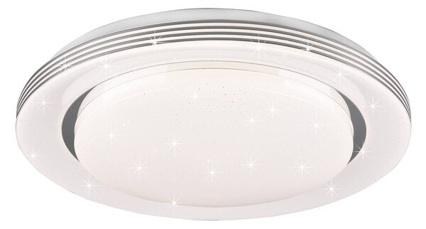 Reality Leuchten Plafoniera LED Atria, Ø 38 cm, bianco, plastica, CCT