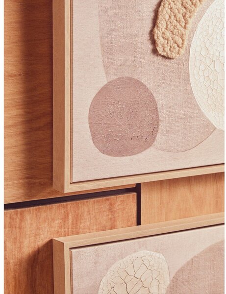 Set di dipinti in 3D con cornice inclusa/dipinti su tela 2 pz 40x40 cm Astratto – Premier Housewares