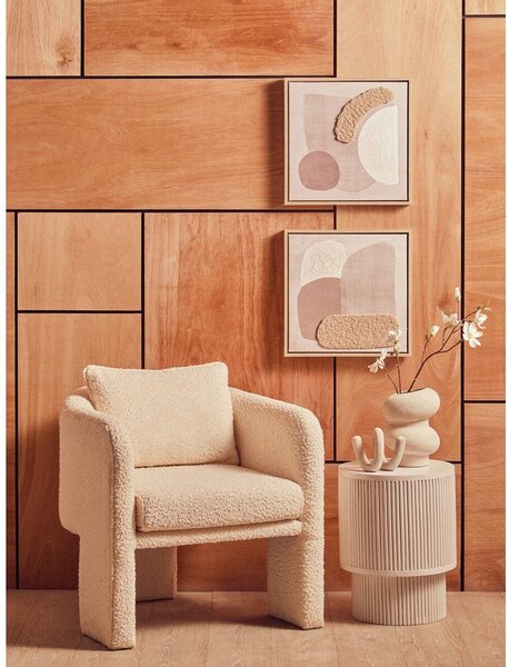 Set di dipinti in 3D con cornice inclusa/dipinti su tela 2 pz 40x40 cm Astratto – Premier Housewares