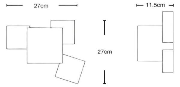 Applique gesso lampadari bartalini isej ap16 g9 led verniciabile biemissione - Lampadari Bartalini Gesso