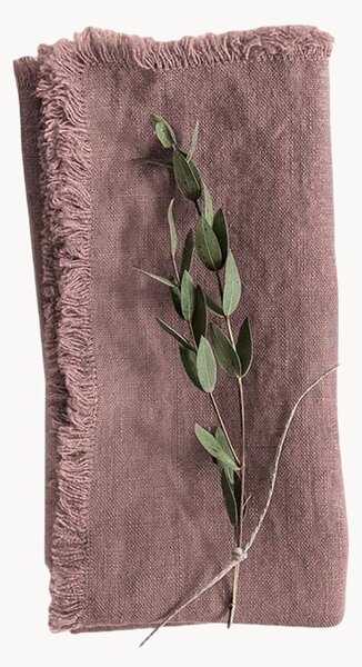 Set di 2 tovaglioli in lino fatti a mano Ashes of Roses