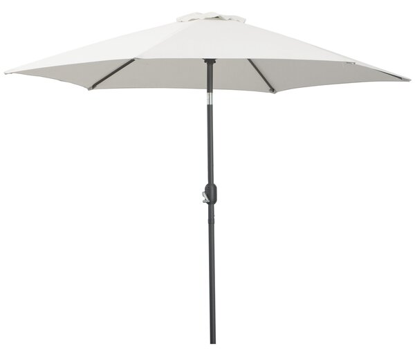 Outsunny Ombrellone da Giardino Inclinabile, Apertura a Manovella, Ø2.7x2.35m Beige|Aosom
