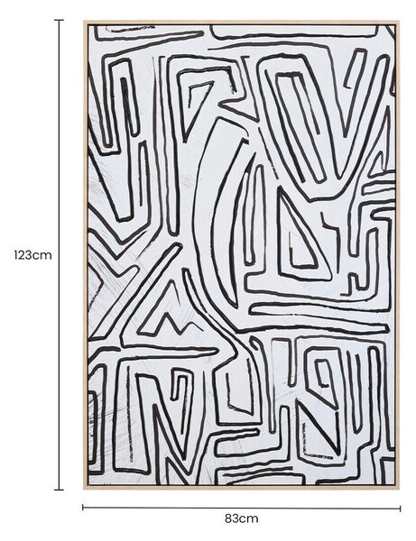 Dipinto con cornice inclusa/dipinto su tela 83x123 cm Astratto – Premier Housewares