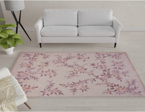 Tappeto lavabile rosa chiaro 150x80 cm - Vitaus