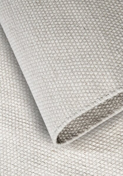 Tappeto color crema tessuto a mano in lana 80x150 cm Pradesh Natural White - Elle Decoration