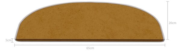 Gradini marrone chiaro in set da 16 pezzi 20x65 cm Plain Color - Vitaus