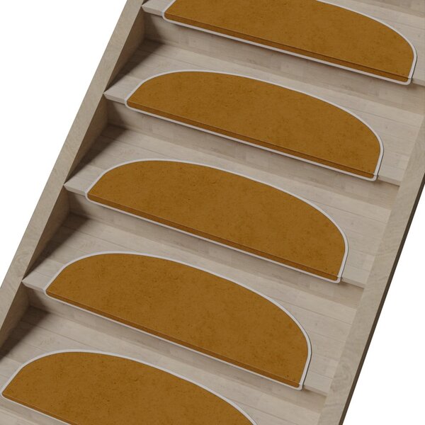 Gradini marrone chiaro in set da 16 pezzi 20x65 cm Plain Color - Vitaus