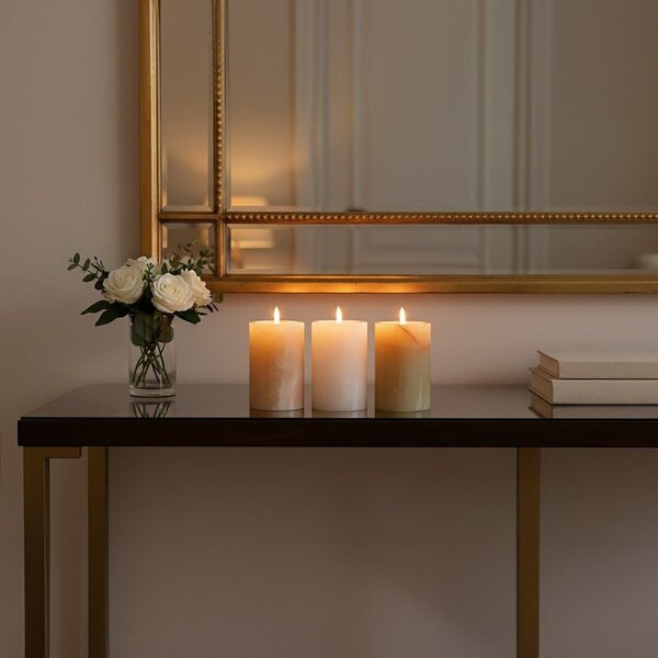 Portacandele in set in pietra per lumino 3 pz Oleena – Premier Housewares