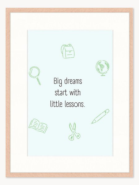 Stampa digitale incorniciata per bambini Big Dreams, varie misure