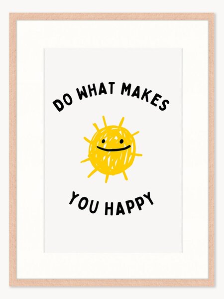 Stampa digitale incorniciata Kids Do What Makes You Happy, varie misure
