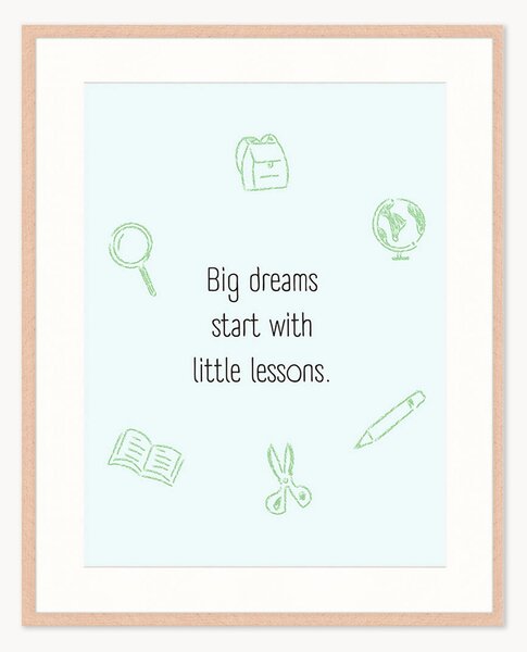 Stampa digitale incorniciata per bambini Big Dreams, varie misure