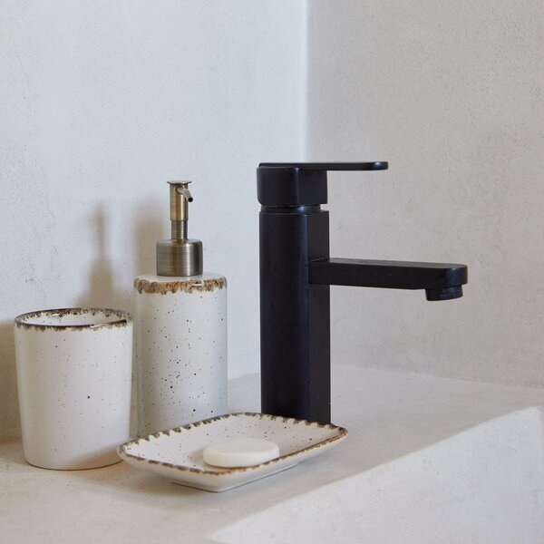 Dispenser per sapone color crema in gres Toscana Bath – Casafina