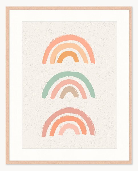 Stampa digitale incorniciata per bambini The Rainbows, varie misure