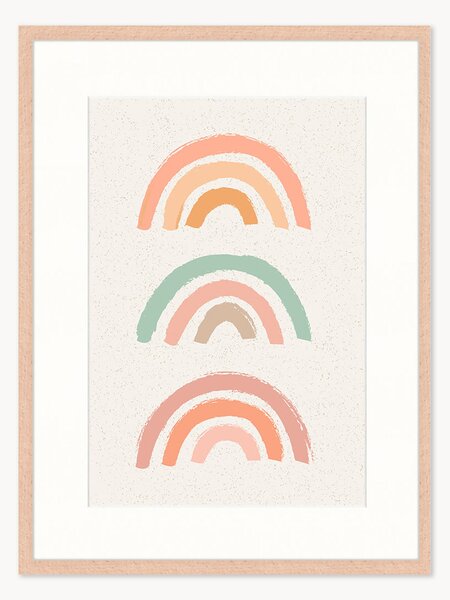 Stampa digitale incorniciata per bambini The Rainbows, varie misure