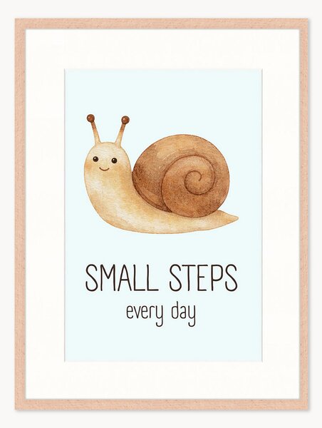 Stampa digitale incorniciata Small Steps, varie misure