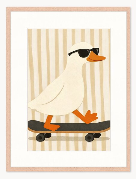 Stampa digitale incorniciata per bambini Cool Duck, varie misure