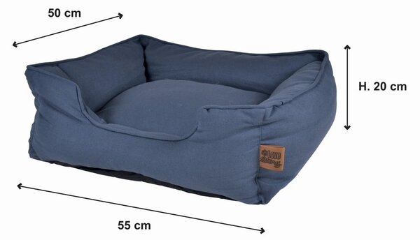 Letto blu per cani 50x55 cm - Love Story