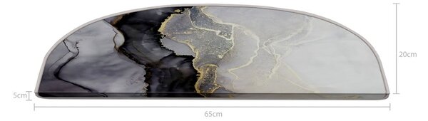 Gradini bianchi e neri in set da 16 pezzi 20x65 cm Golden Marble - Vitaus