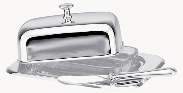 Burriera e coltello placcati argento Aurea 2 pz