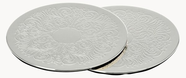 Set di 2 sottobicchieri placcati argento Luxe