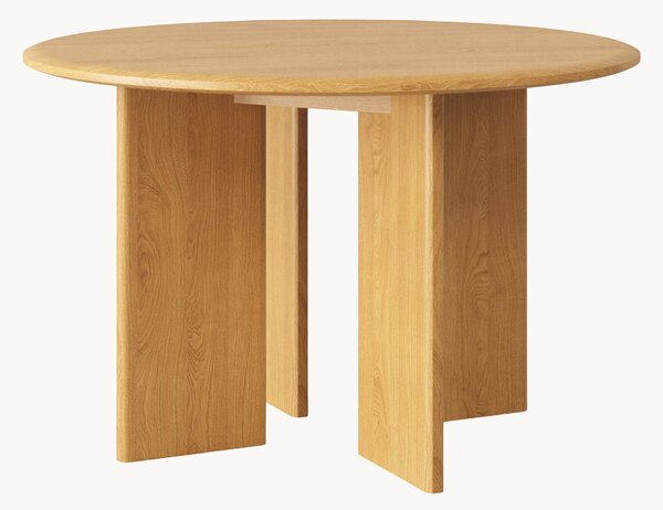 Tavolo rotondo in legno di quercia Charlotte, Ø 120 cm