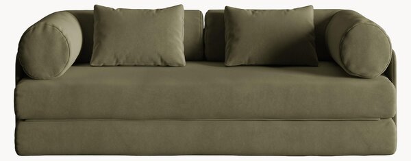 Divano letto 2 posti in velluto Dreamy, larg. 206 cm