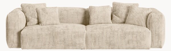 Divano componibile 4 posti effetto velluto a coste Martina, larg. 320 cm