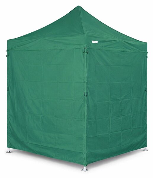 Gazebo pieghevole 2x2m ACCIAIO Standard con 4 pareti laterali chiuse - Verde