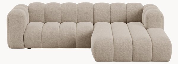 Divano angolare componibile 3 posti in ciniglia Lupine