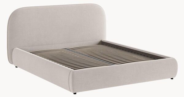 Letto imbottito in velluto con contenitore Murada