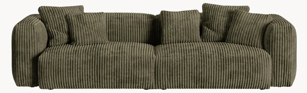 Divano componibile 4 posti effetto velluto a coste Martina, larg. 320 cm