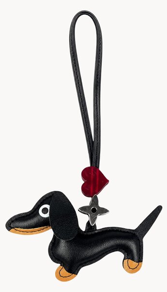 Portachiavi in pelle Dachshund