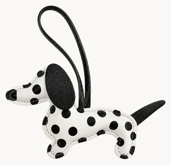 Portachiavi in pelle Polka Dot Dachshund